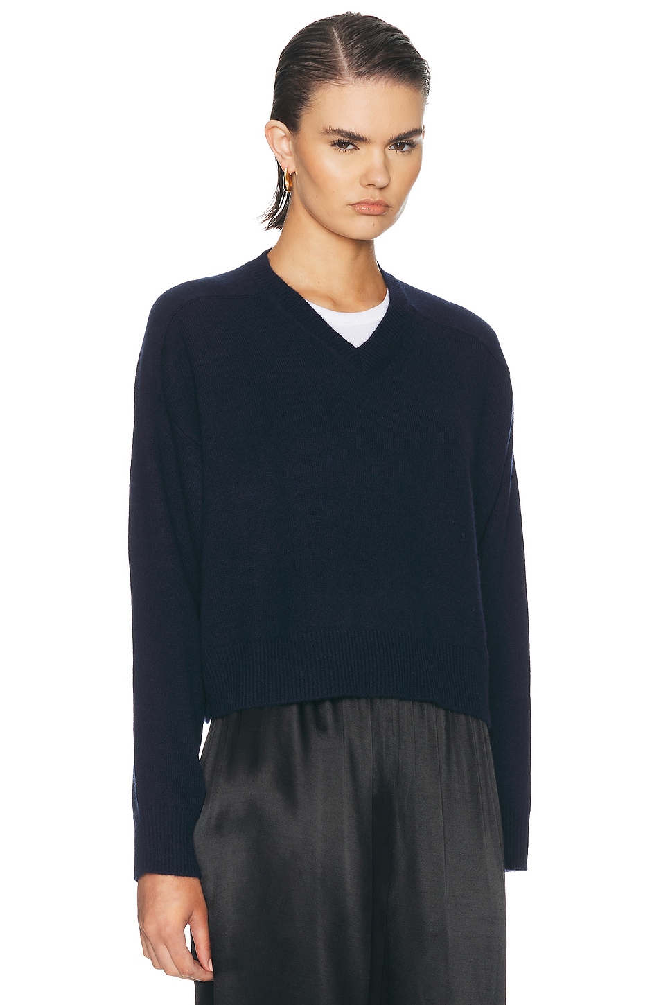 Anzor V-Neck Saddle-Sleeve Sweater