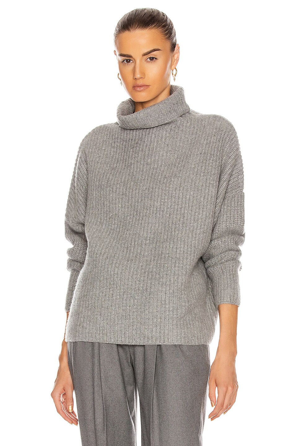 Image 1 of Loulou Studio Roscana Sweater in Grey Melange