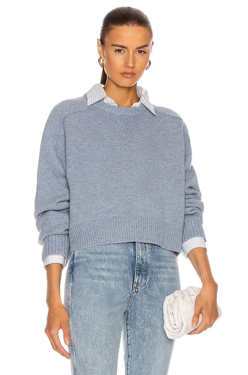 Image 1 of Loulou Studio Bruzzi Sweater in Blue Melange