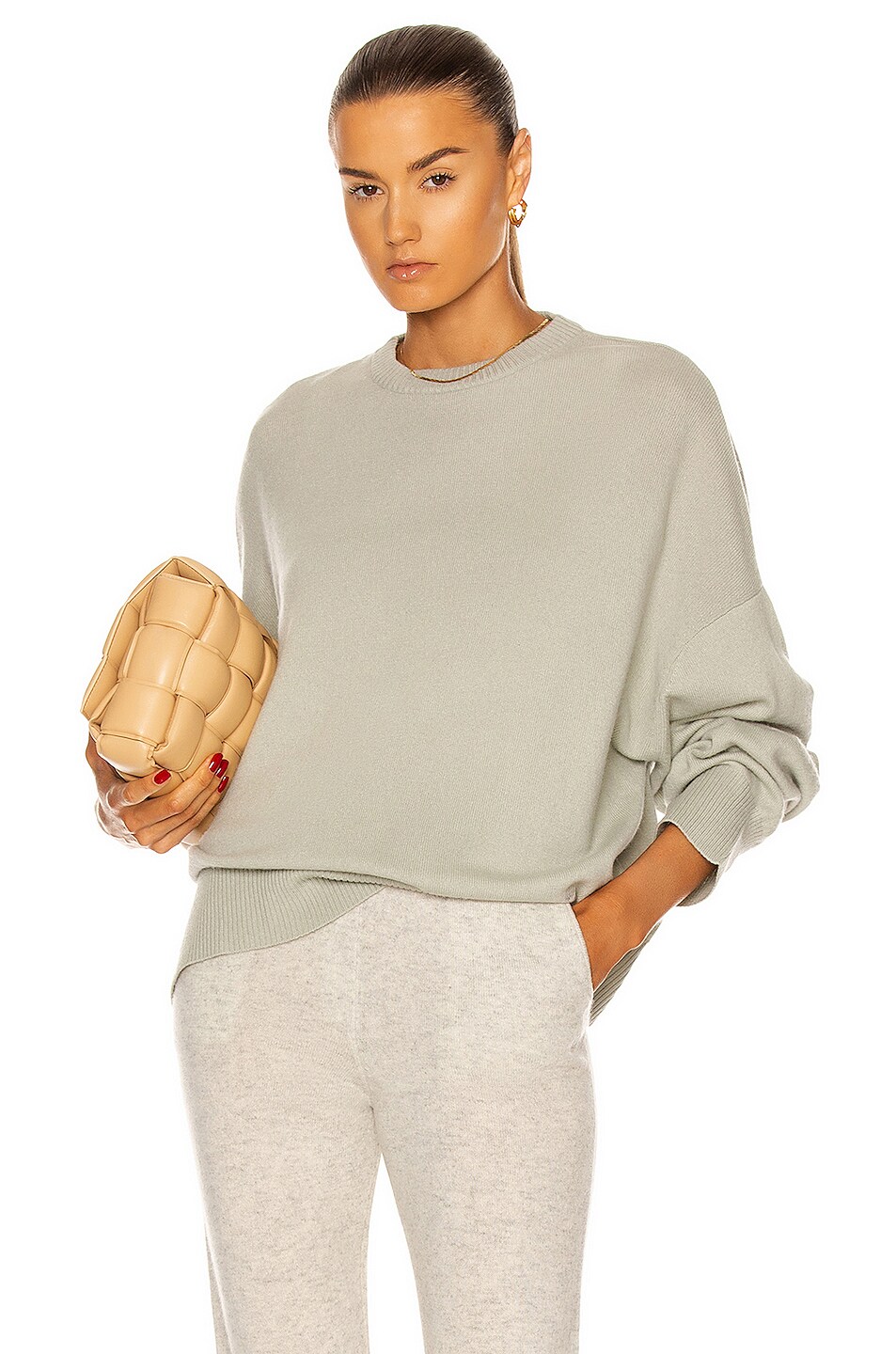 Image 1 of Loulou Studio Anaa Cashmere Sweater in Almond