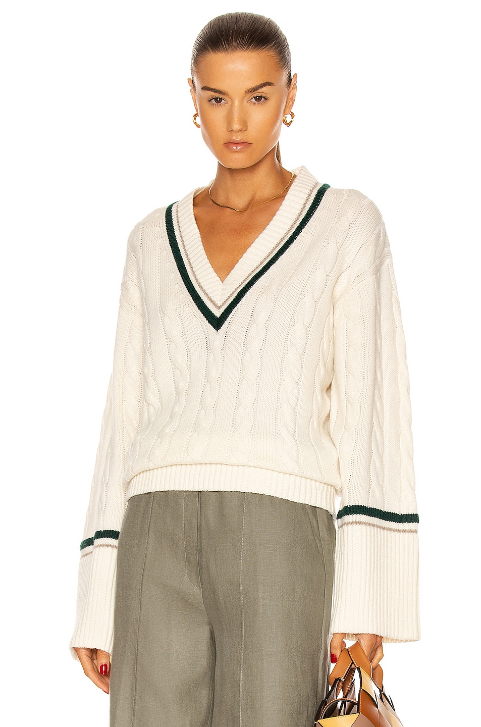 Image 1 of Loulou Studio Sipora Sweater in Ivory