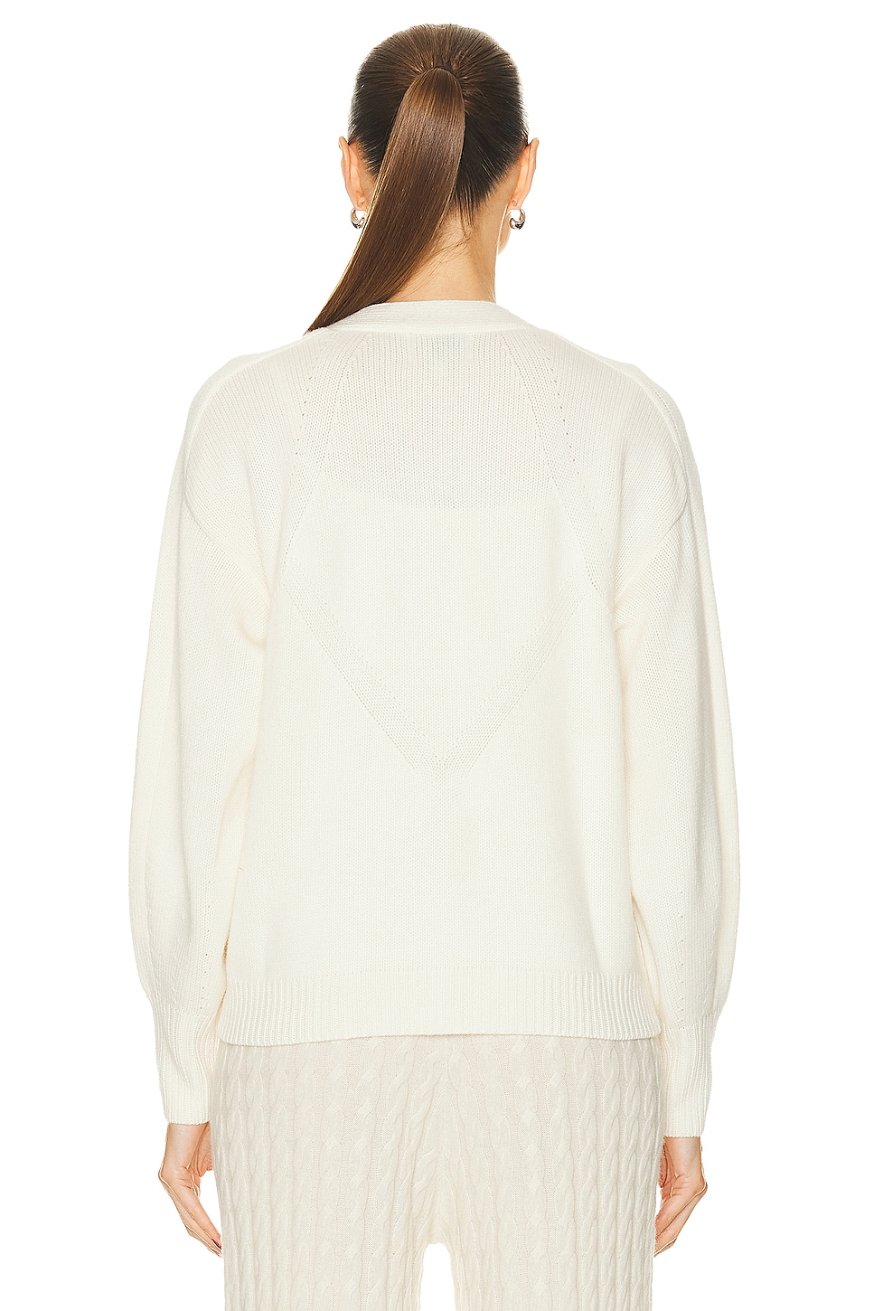 Loulou Studio Zanzibar Cardigan in Ivory | FWRD