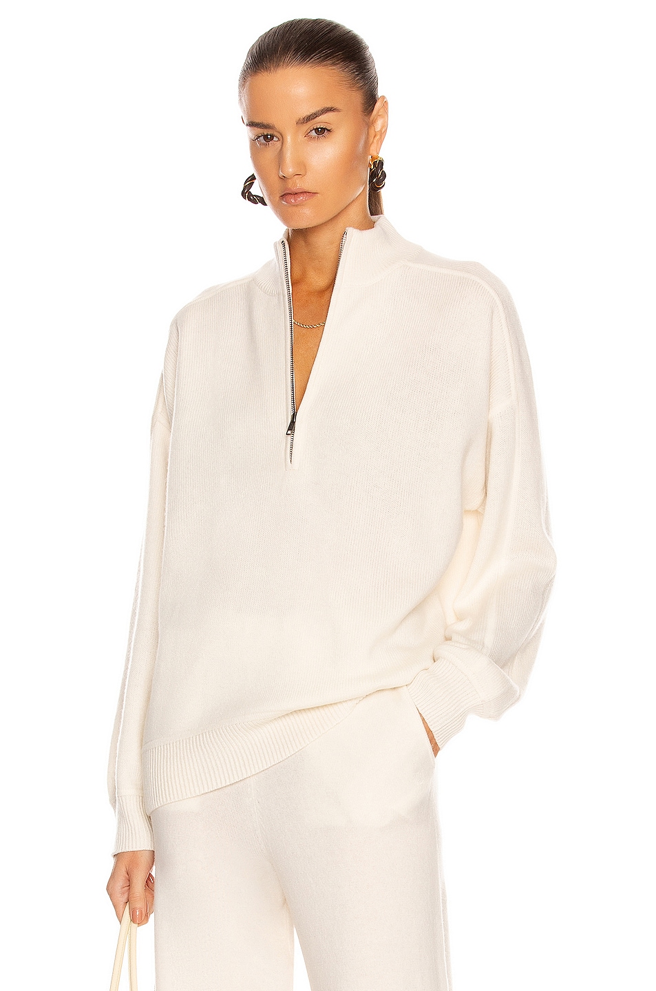 Image 1 of Loulou Studio Nias Cashmere Sweater in Ivory