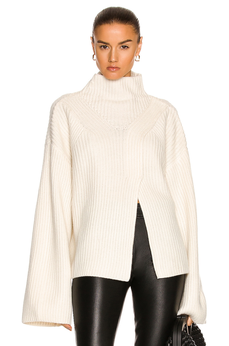 Image 1 of Loulou Studio Deva Cashmere Sweater in Ivory