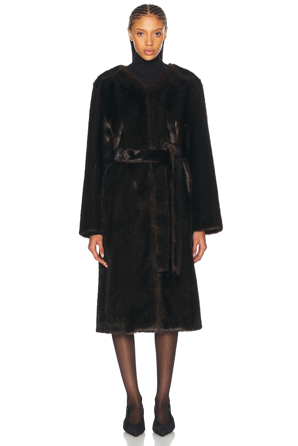 Image 1 of Loulou Studio Aritao Coat in Grizzly