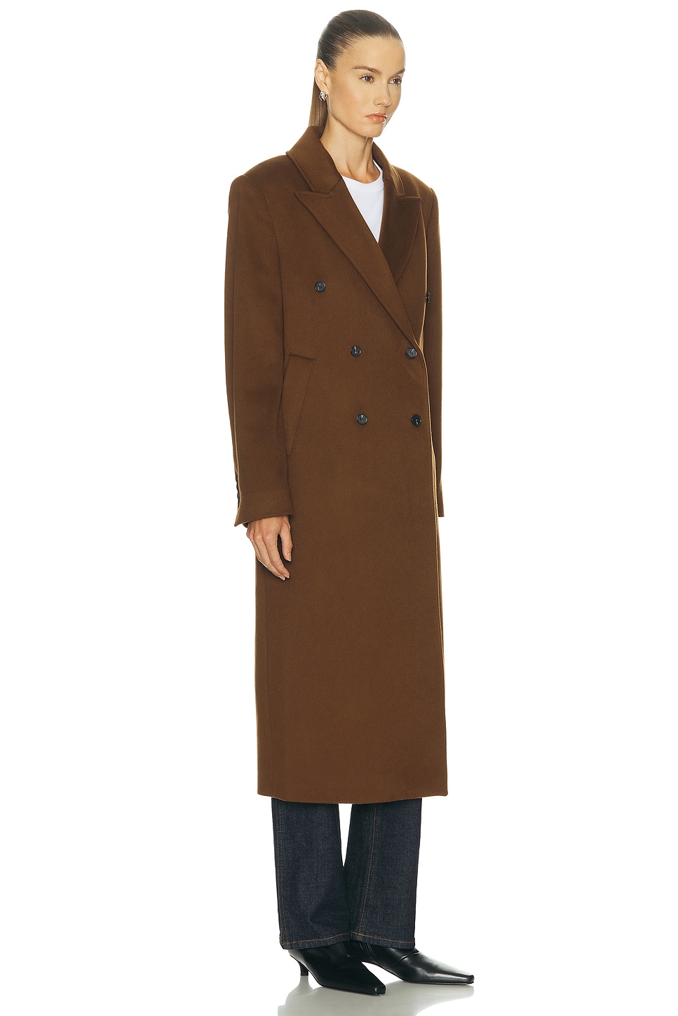LOULOU DE SAISON X Loro Piana Rosco Double Breasted Coat