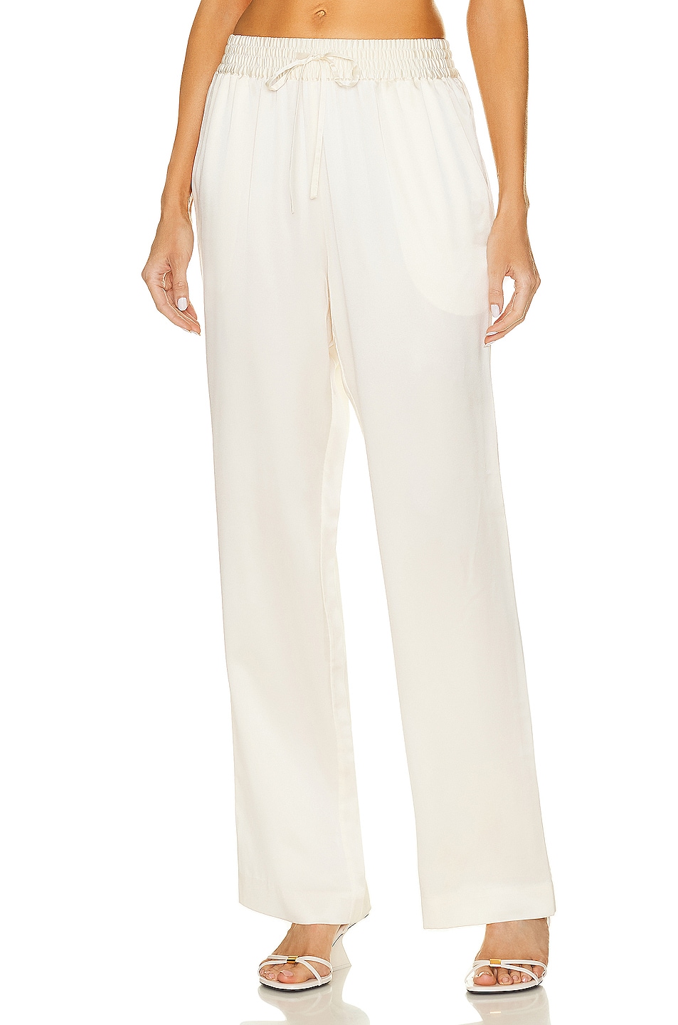 Image 1 of Loulou Studio Silk Pant in Ivory