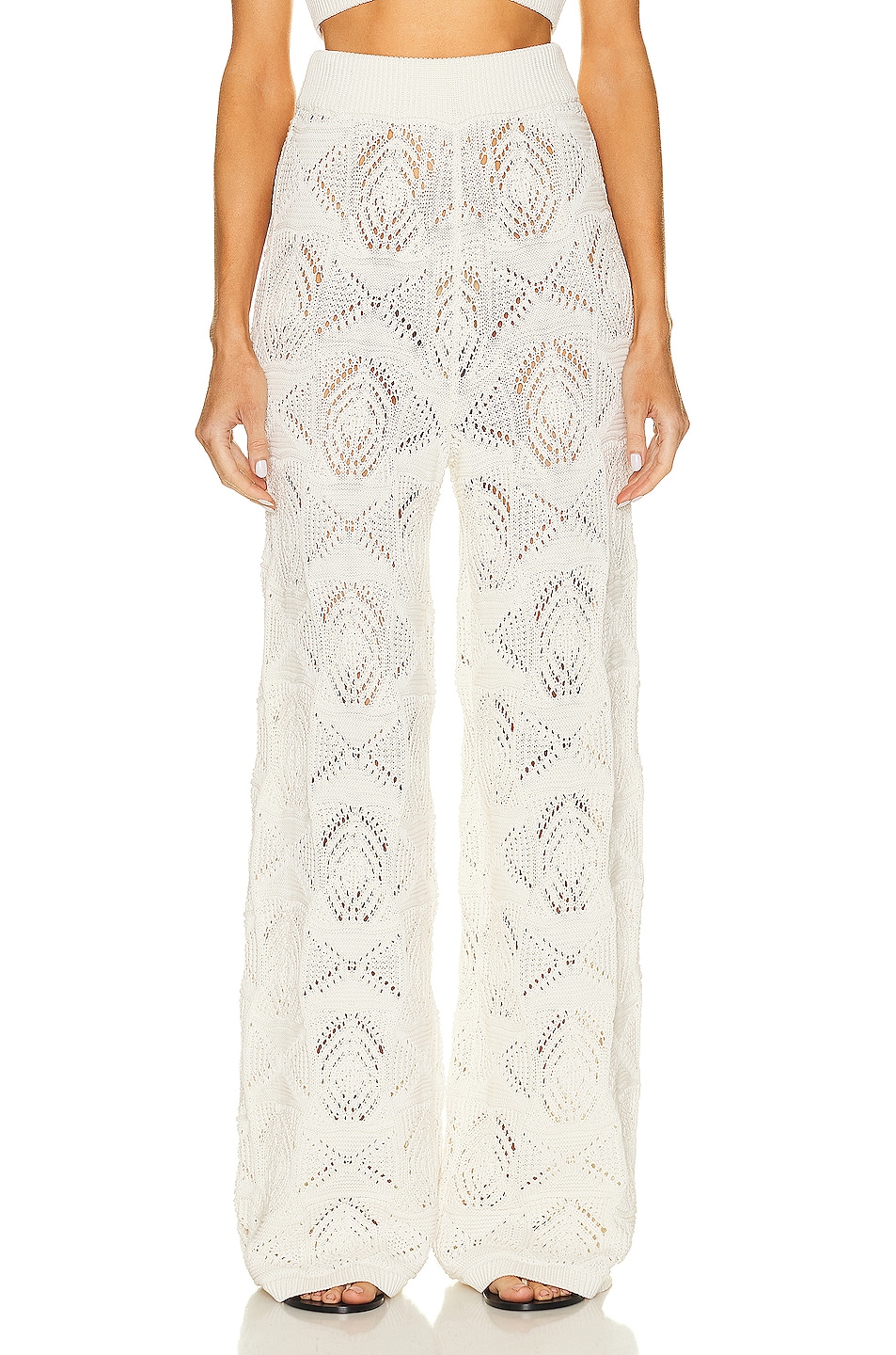 Image 1 of Loulou Studio Crochet Pant in Ivory