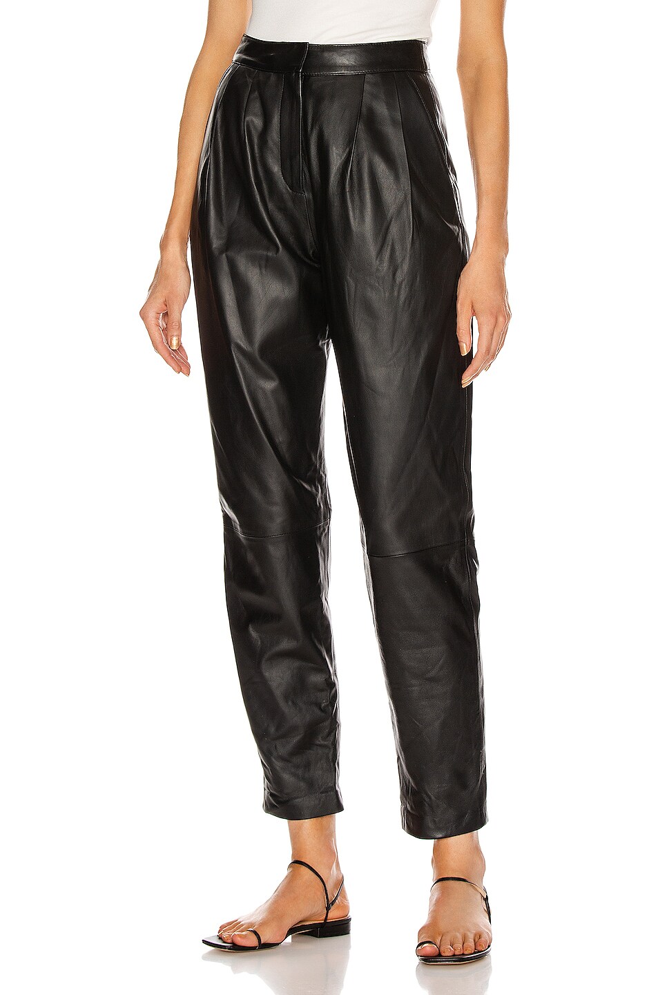 Image 1 of Loulou Studio Palaos Leather Pant in Black