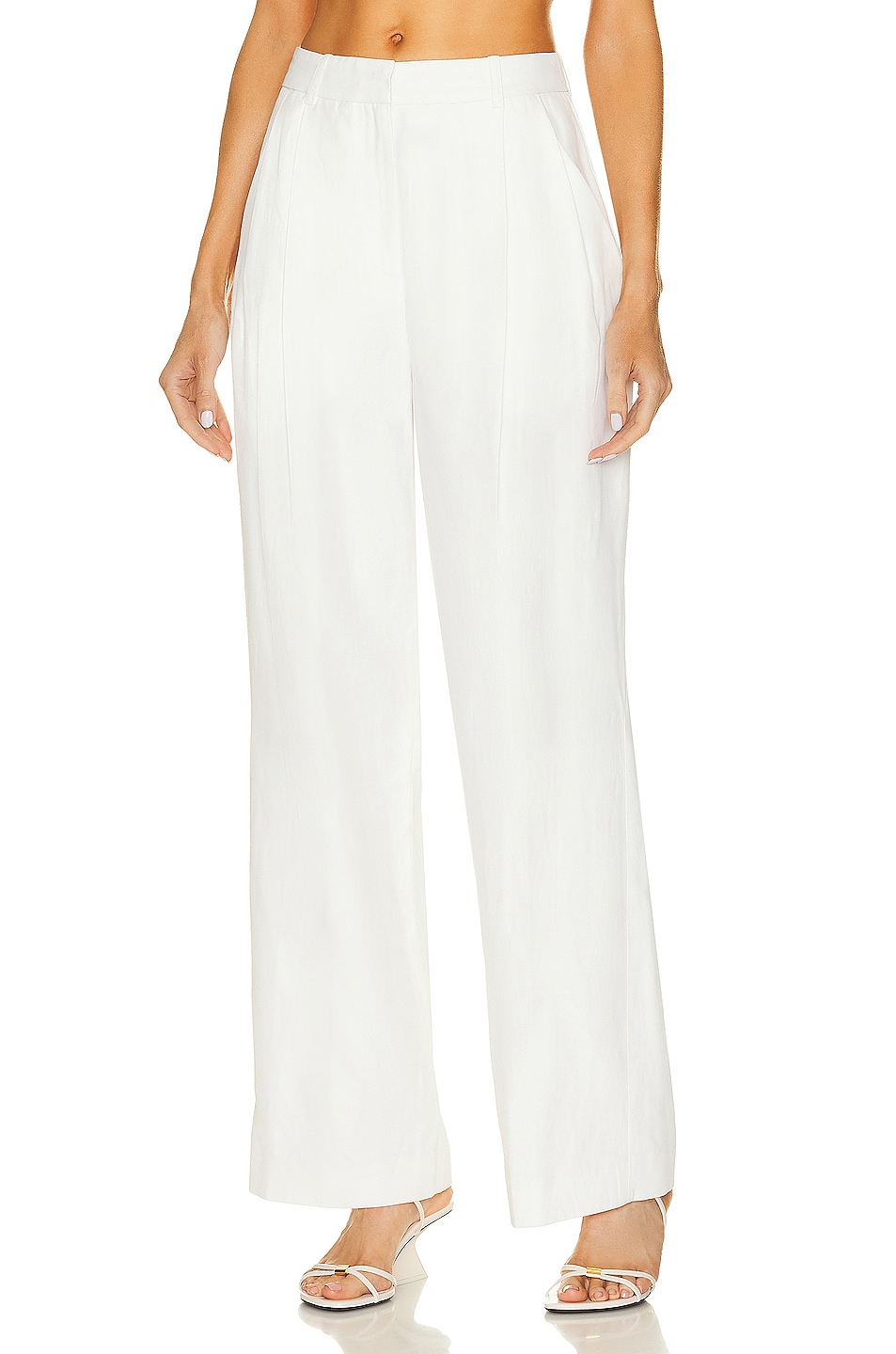 Loulou Studio Cadar Wide Leg Pant in Ivory | FWRD