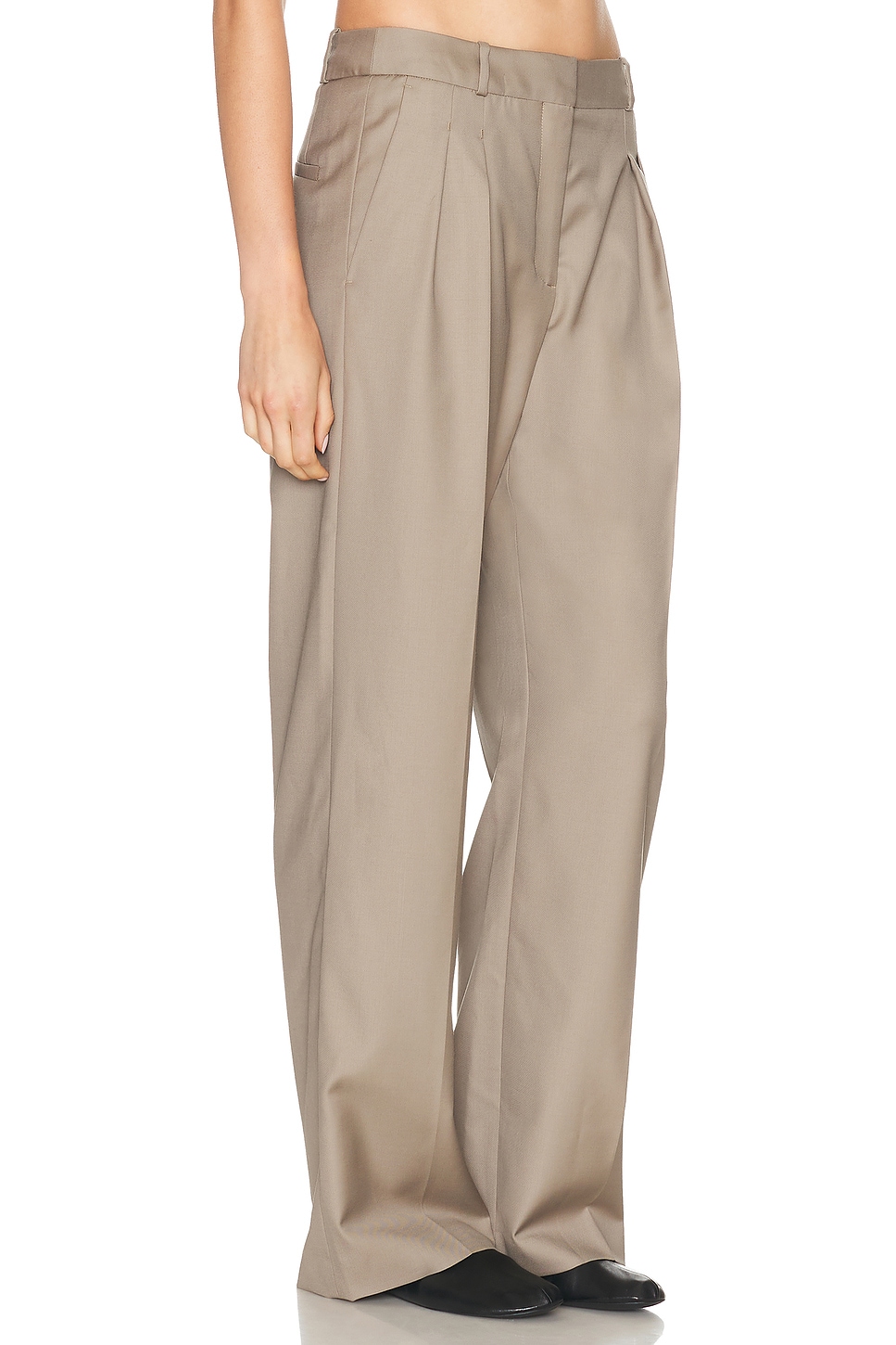 Loulou De Saison Virgin Wool Straight Trousers In Neutral