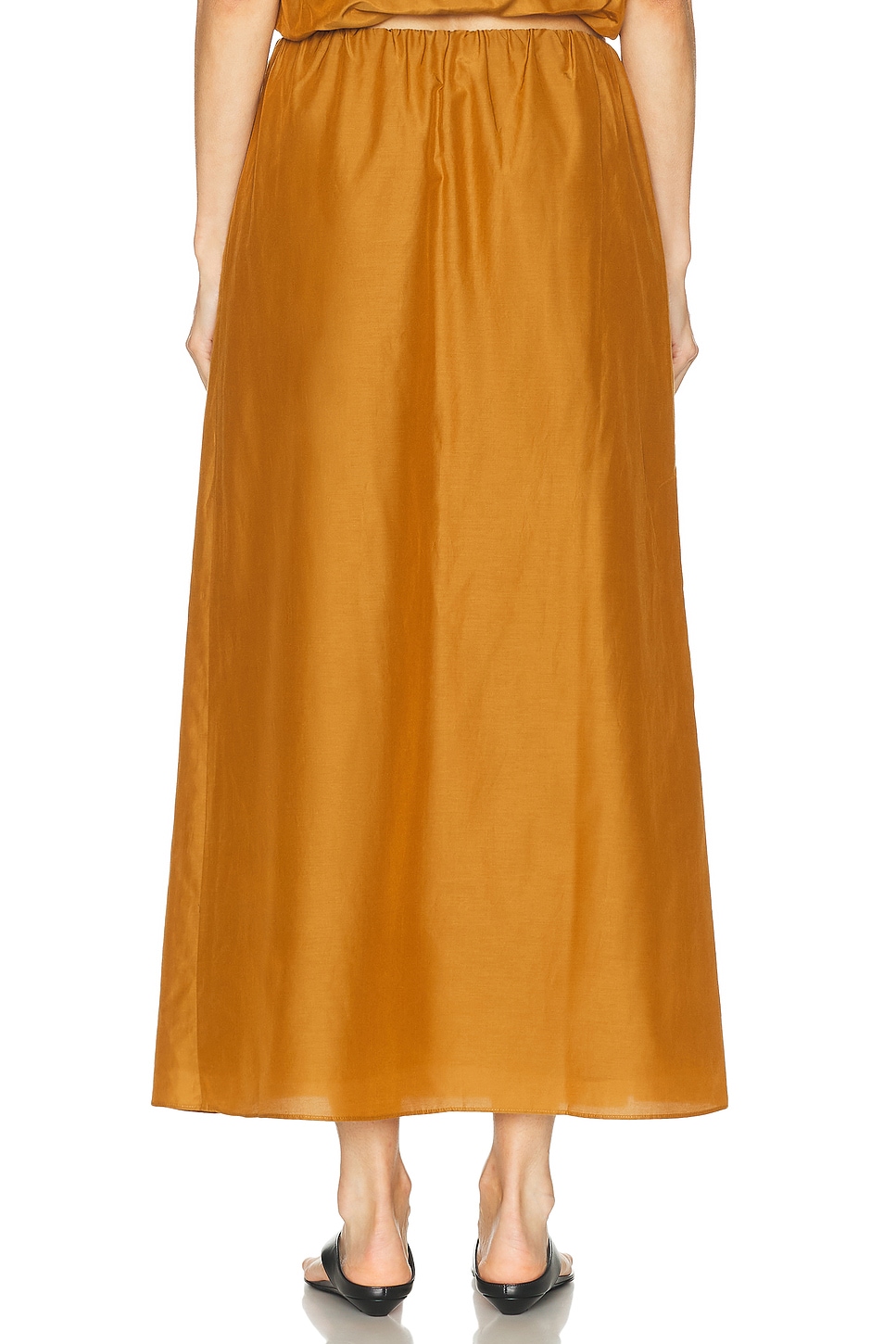 Image 4 of Loulou de Saison Carmen Long Gathered Skirt in Ocher