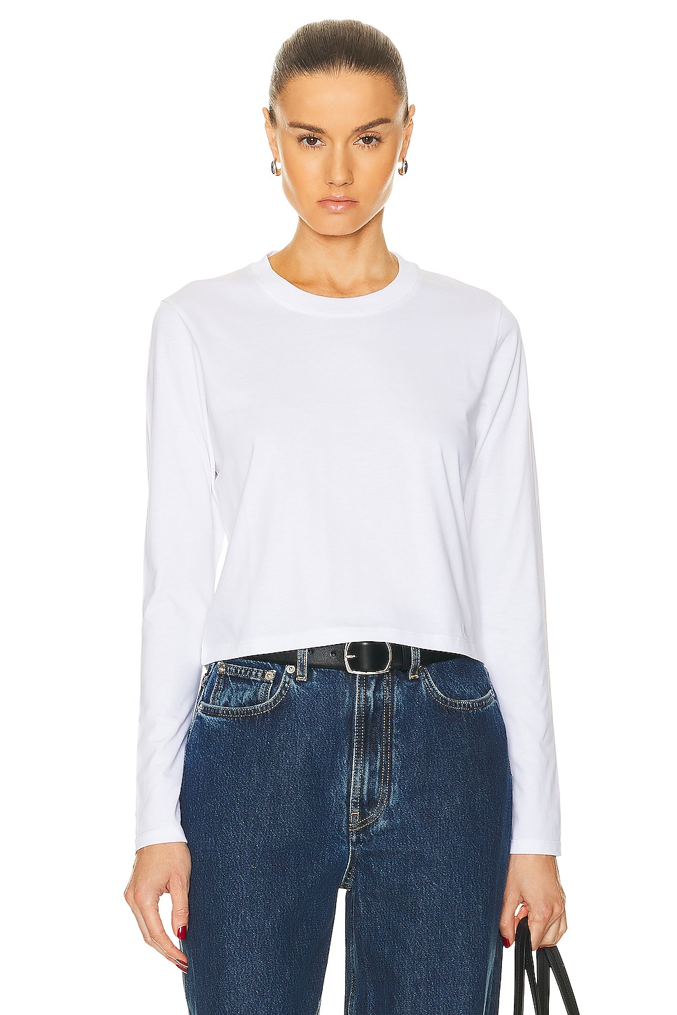 Image 1 of Loulou Studio Masal Long Sleeve Tee in White