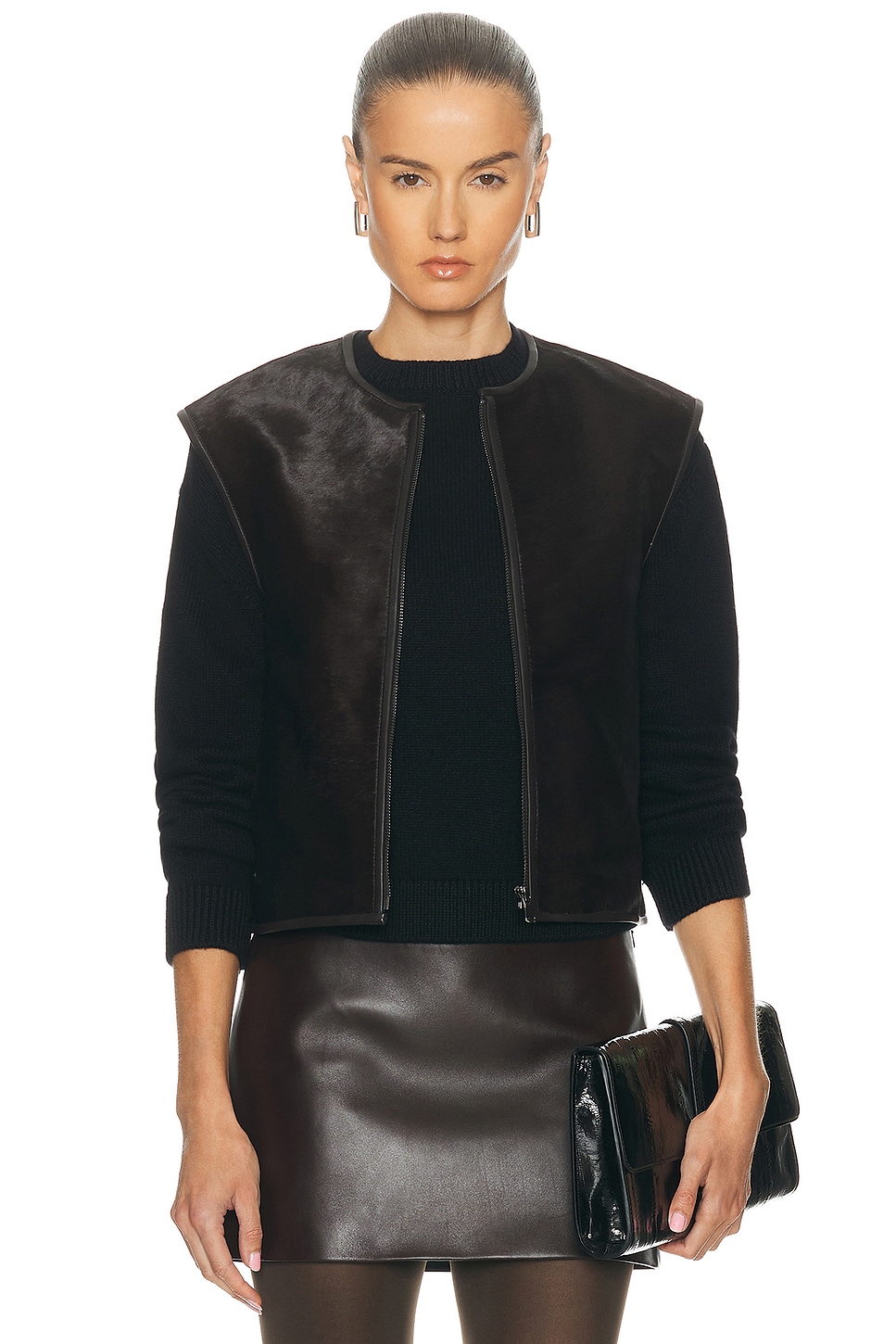 Loulou De Saison Ampas Sleeveless Vest In Brown