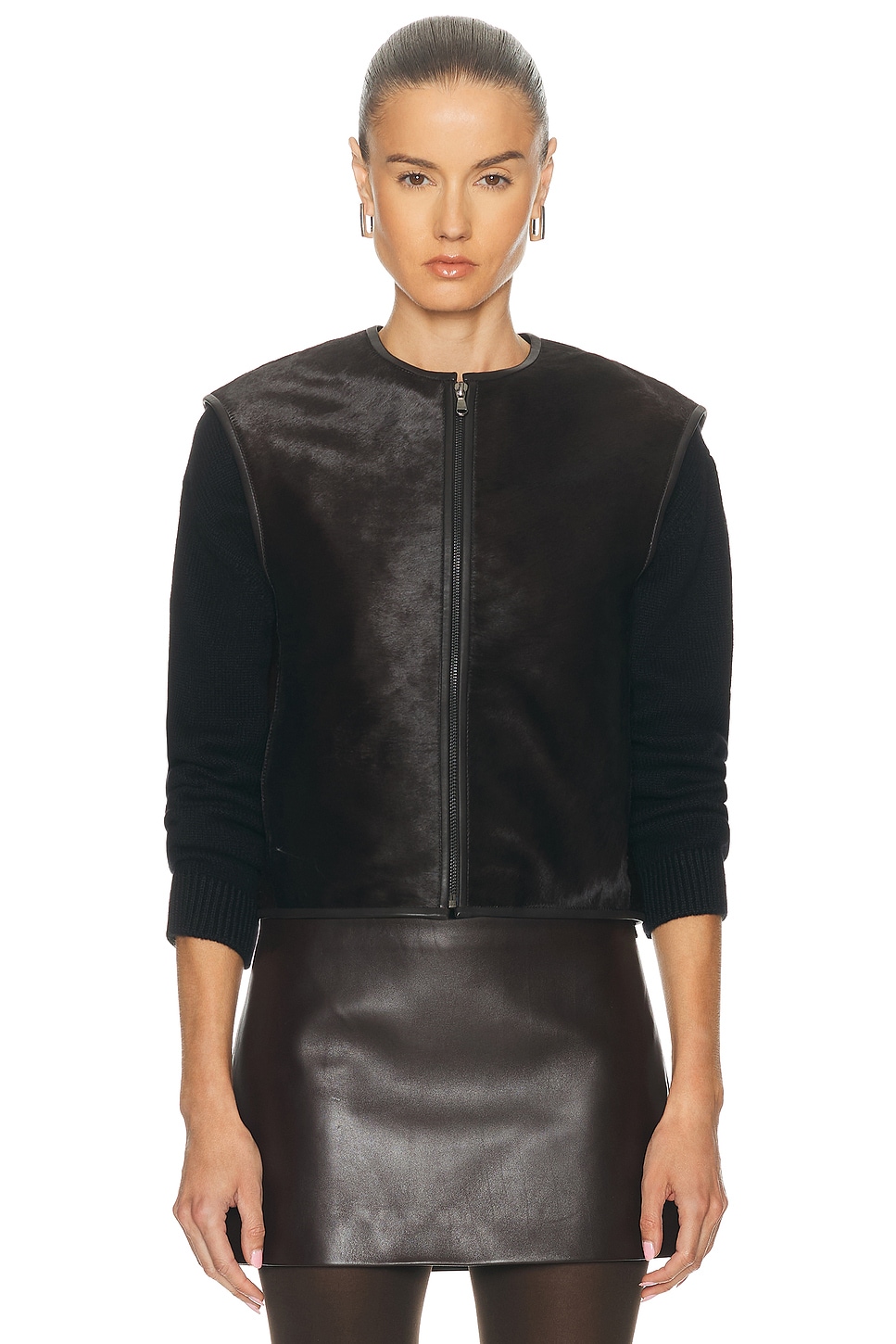 Loulou De Saison Ampas Sleeveless Vest In Brown