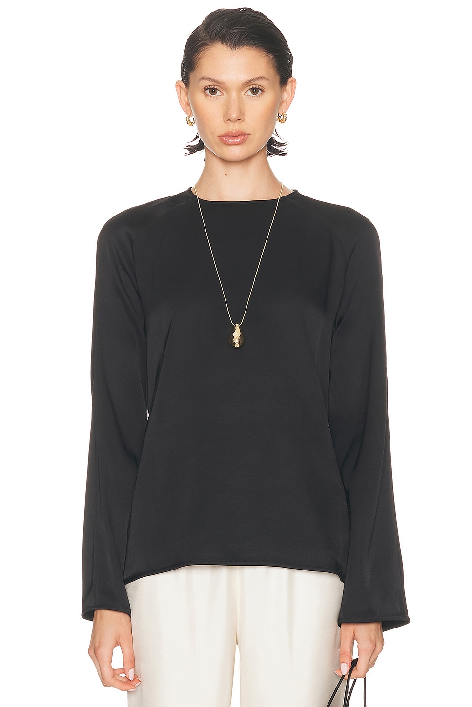 Image 1 of Loulou de Saison Aiza Long Sleeve Blouse in Black