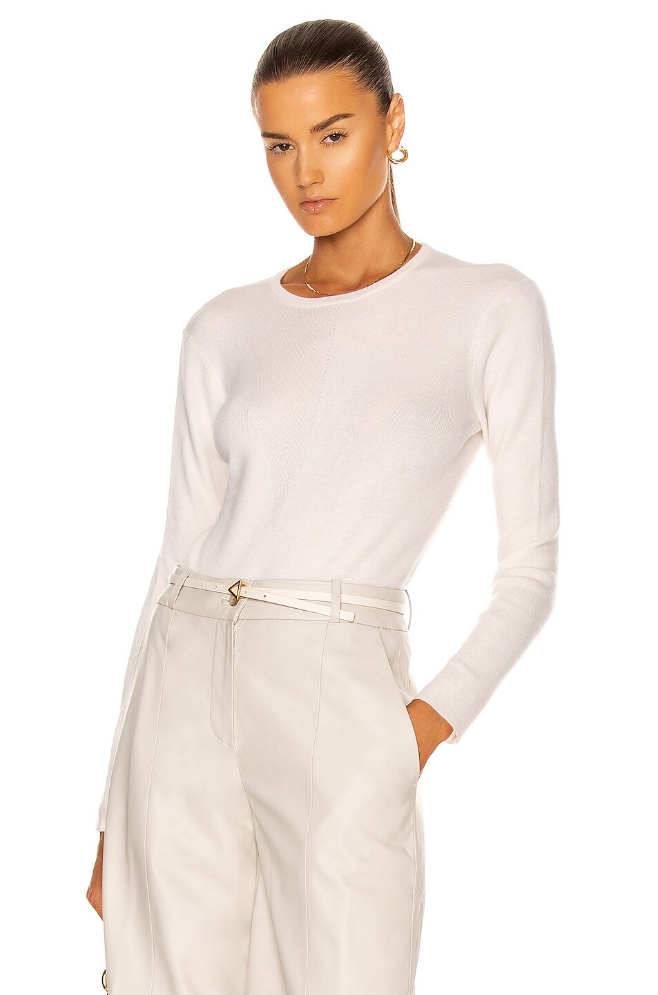 Image 1 of Loulou Studio Pietra Cashmere Bodysuit in Ivory