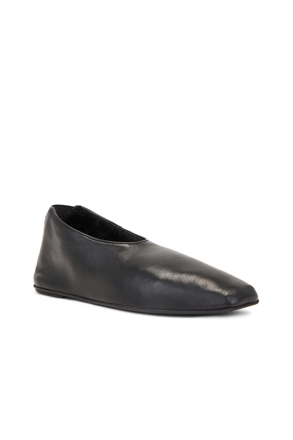 Shop Loulou Studio Rachel Flats In Black