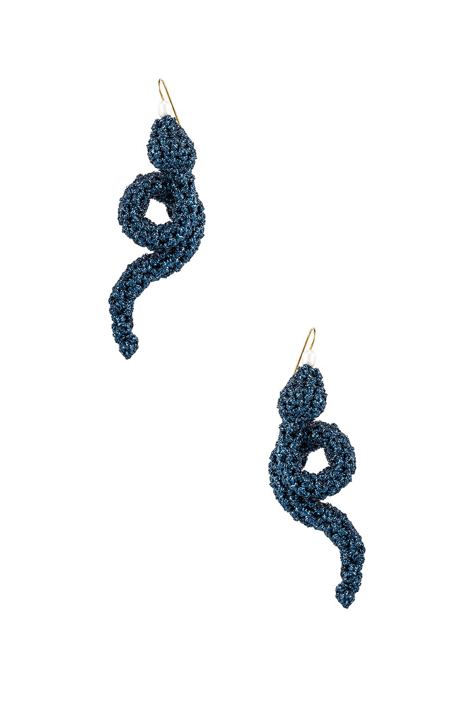 Image 1 of Lucy Folk Serpent Earrings in Midnight