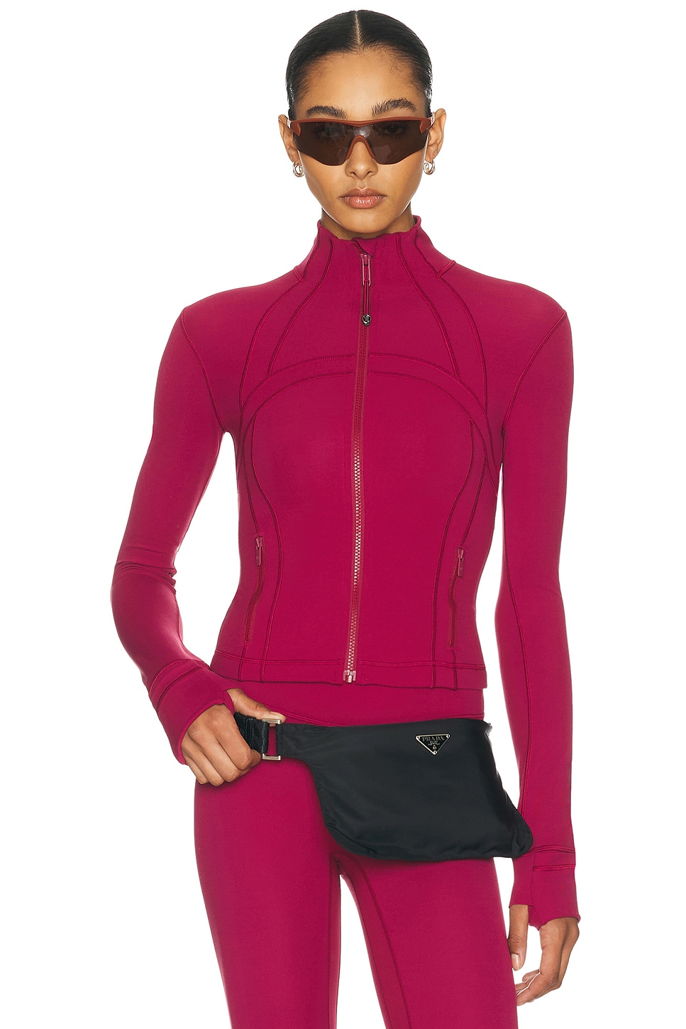 lululemon Define Nulu Cropped Jacket in Burgundy