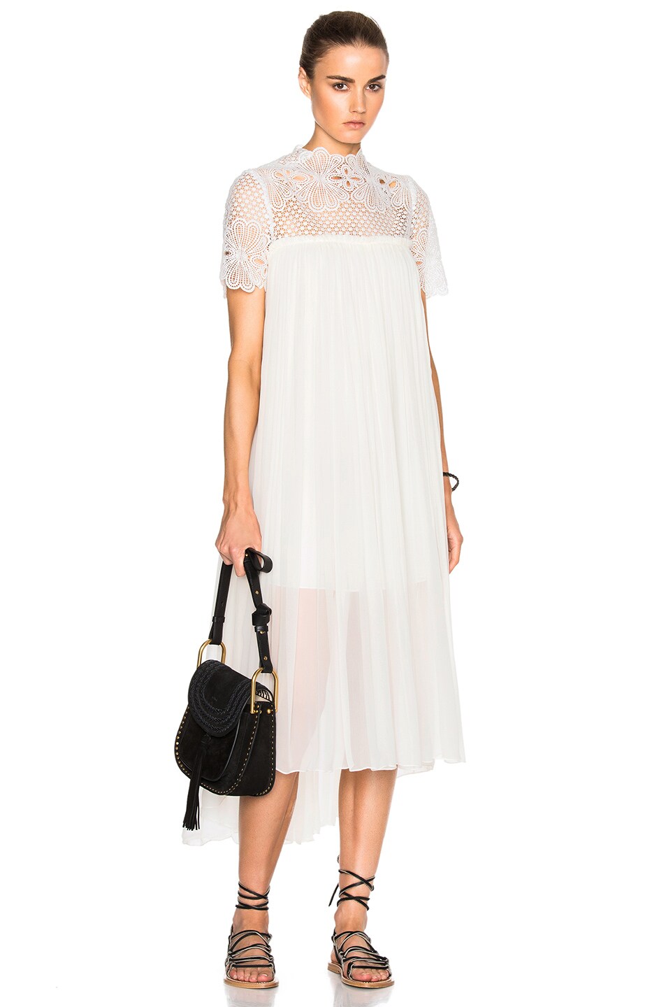 Image 1 of Lover Camelia Silk Maxi Dress in White