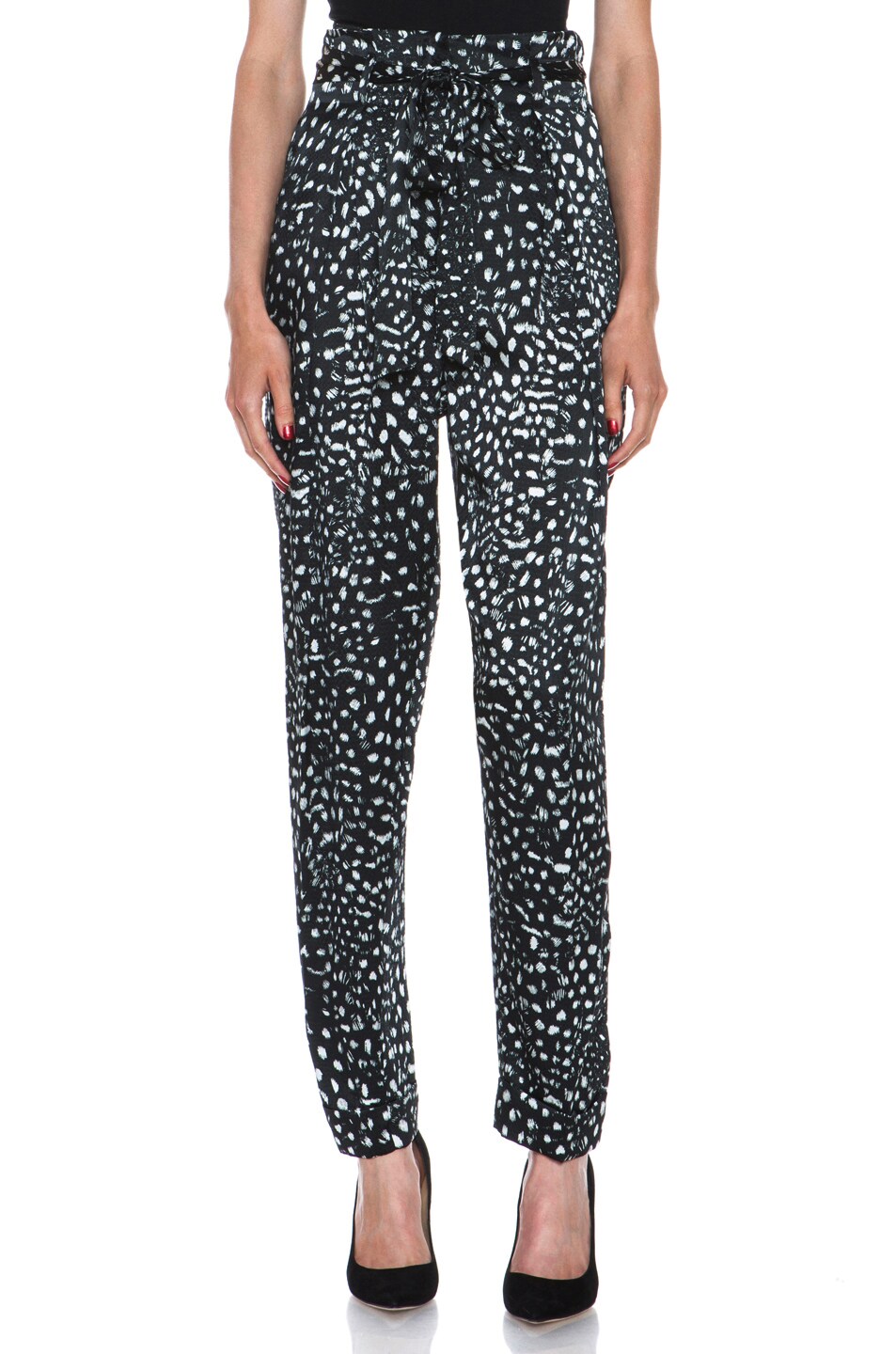 Image 1 of Lover Cheetah Silk Pant in White Spot