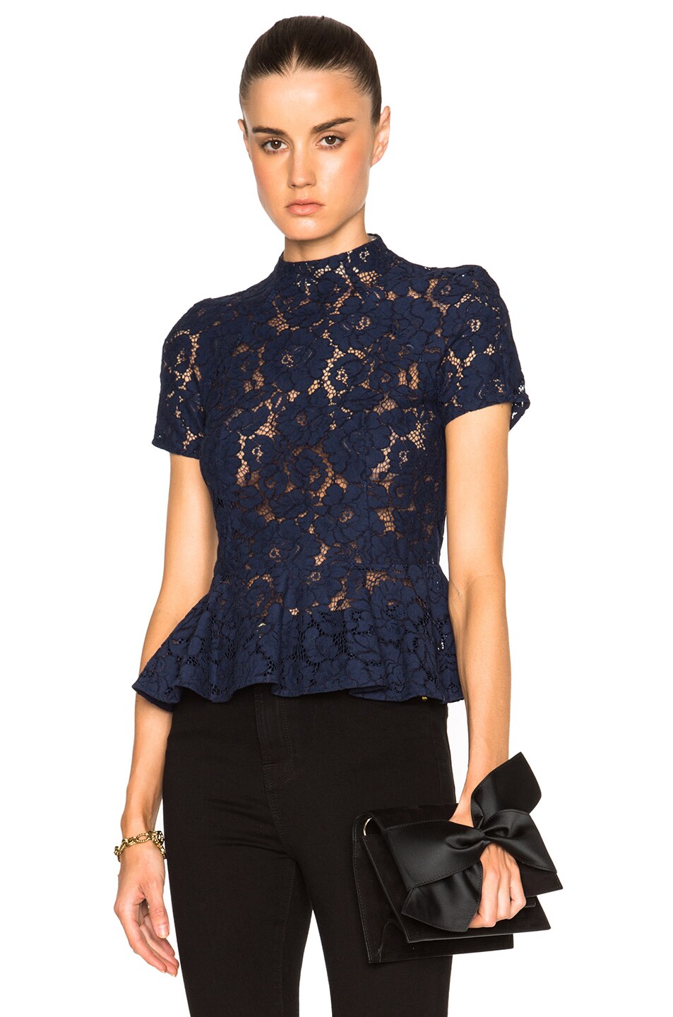 Image 1 of Lover Oasis Flounce Top in Navy