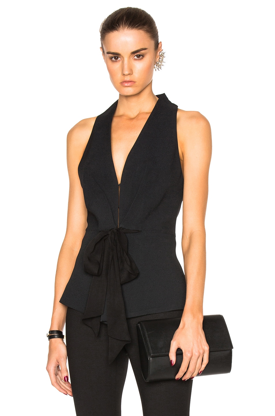 Image 1 of Lover Enigma Waistcoat Top in Black