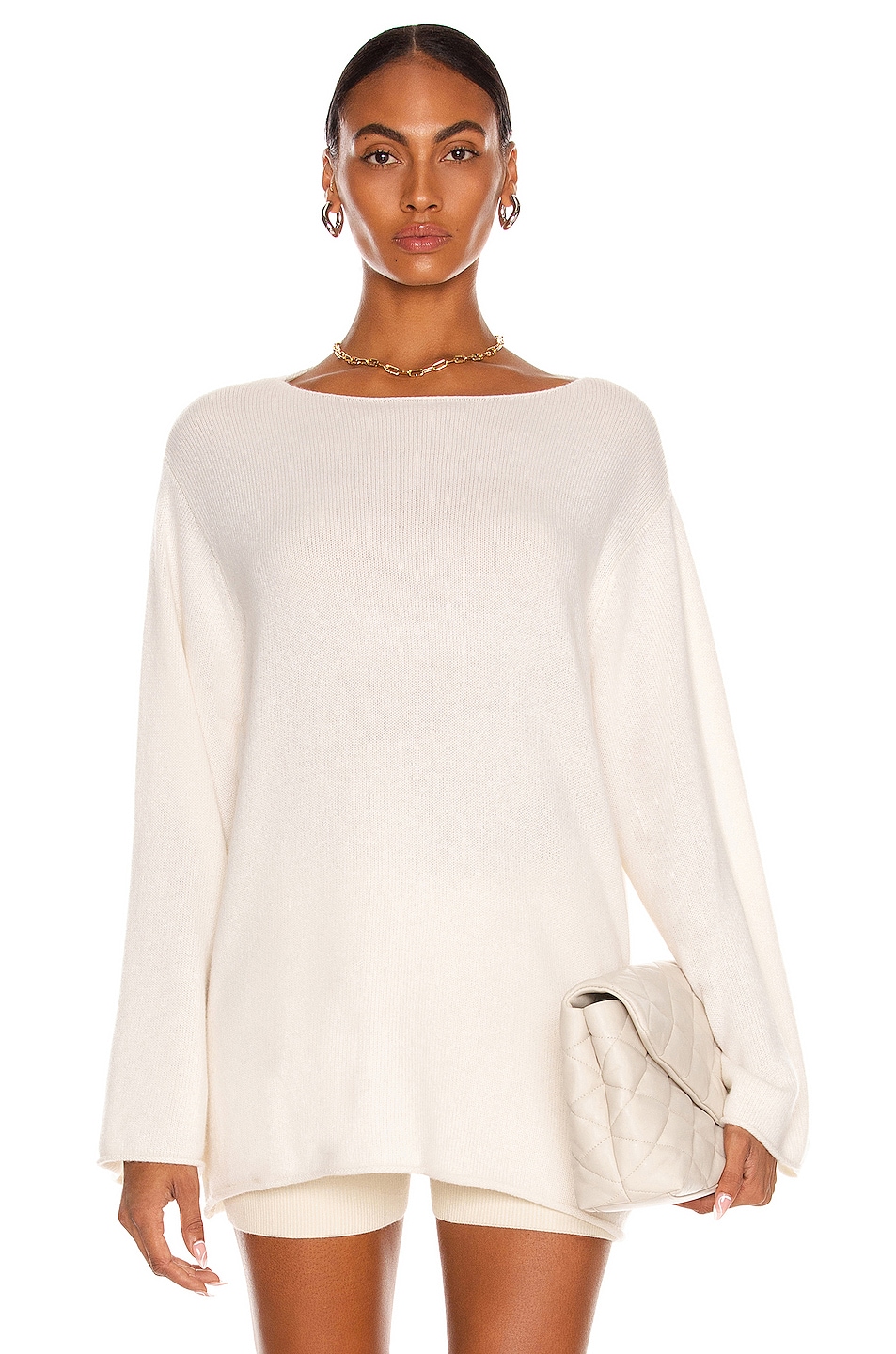 Image 1 of Lisa Yang Cashmere Taylor Sweater in Cream