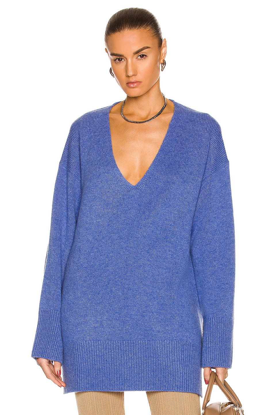 Image 1 of Lisa Yang Victoria Cashmere Sweater in Denim Blue