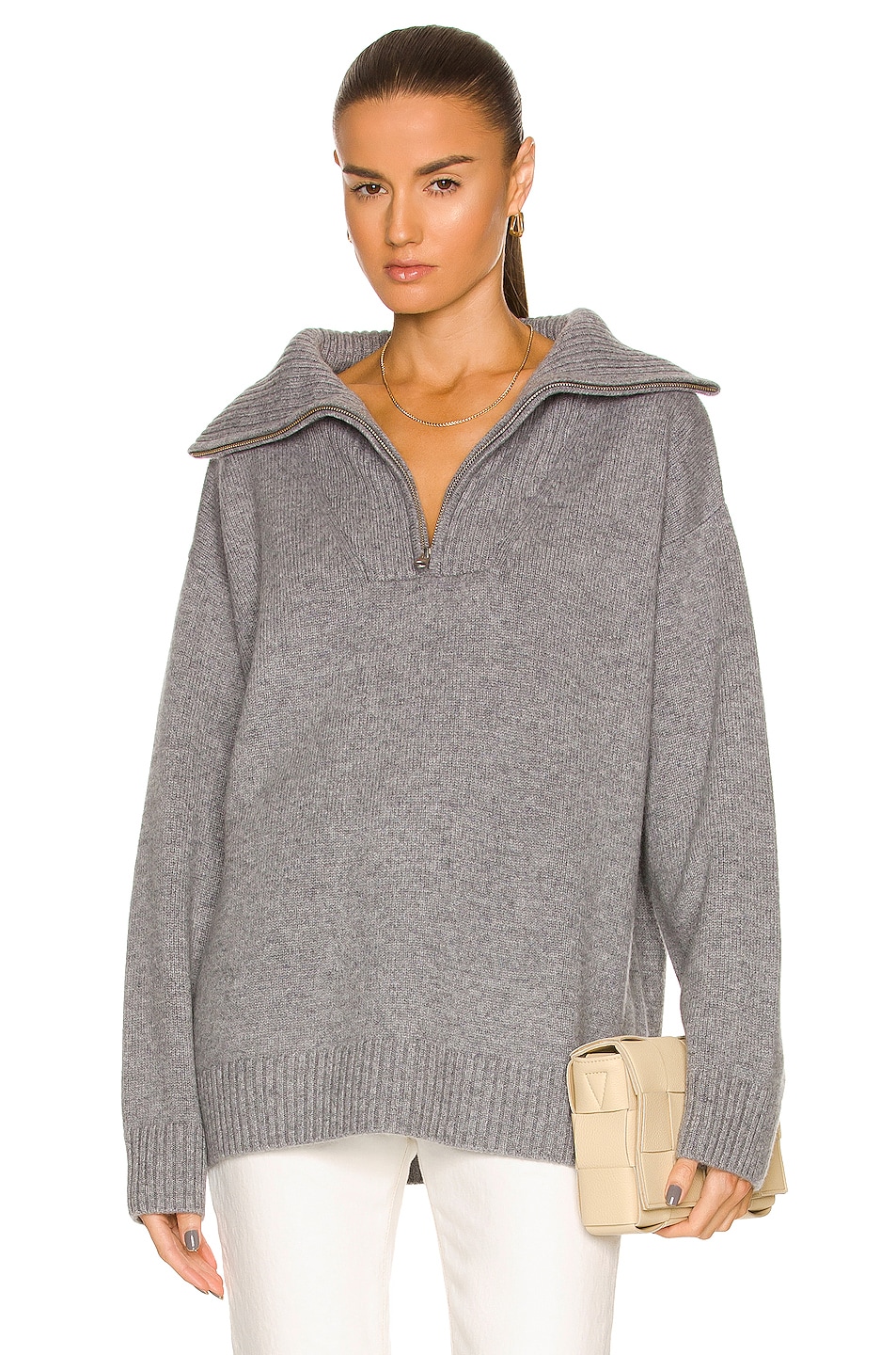 Image 1 of Lisa Yang Bethany Cashmere Sweater in Grey