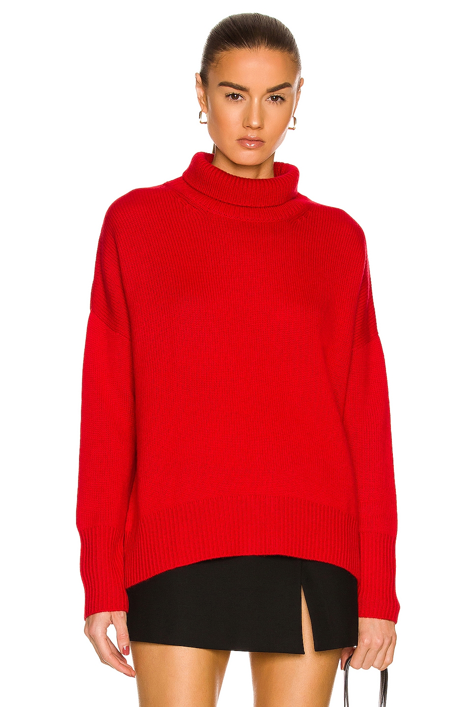 Image 1 of Lisa Yang Heidi Cashmere Sweater in Poppy Red