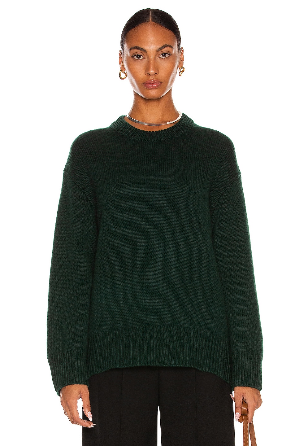 Image 1 of Lisa Yang Cashmere Noor Sweater in Pine
