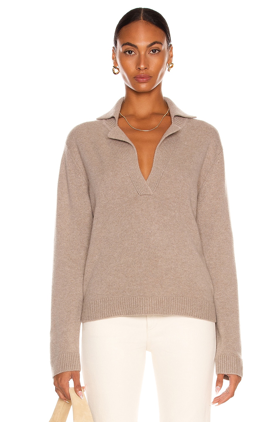 Image 1 of Lisa Yang Cashmere Celeste Sweater in Taupe