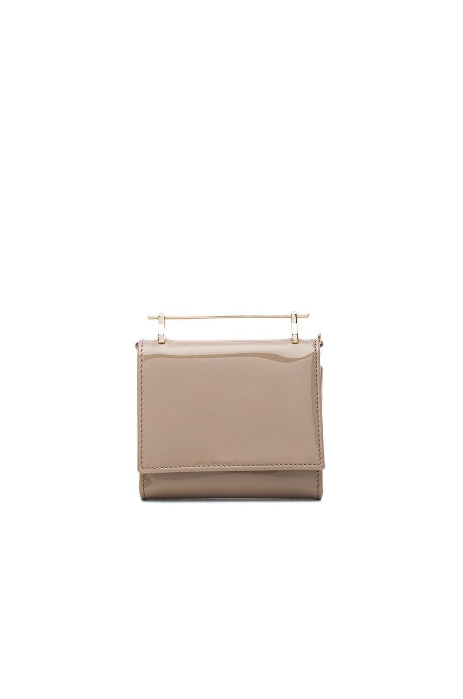Image 1 of M2Malletier Cabiria Wallet in Taupe Patent