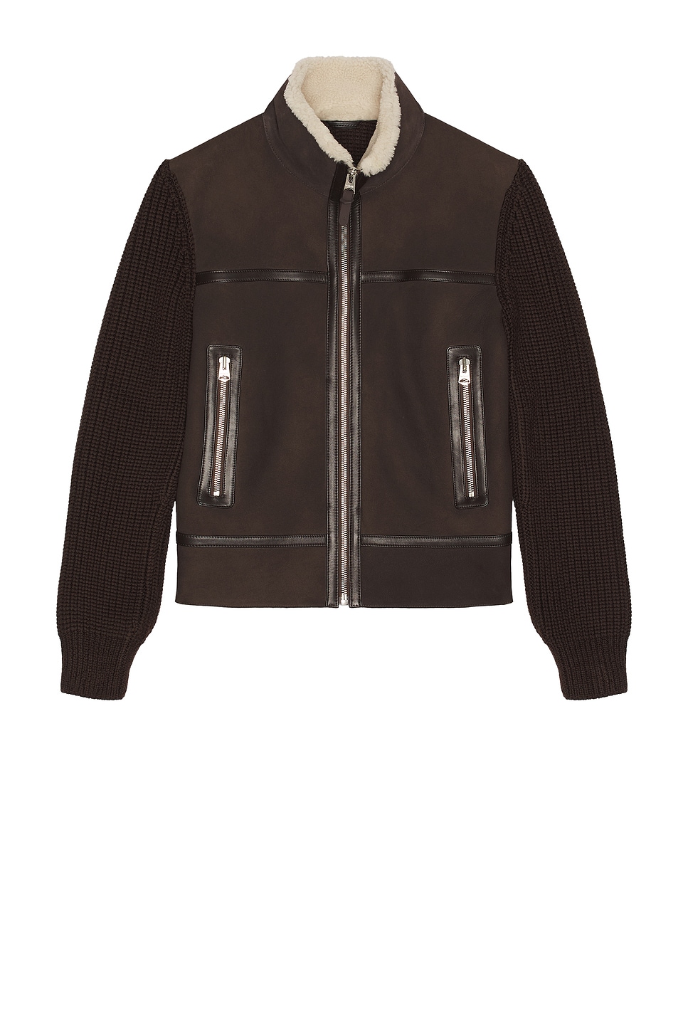 Image 1 of Mackage Jonathan Suede Full Zip Jacket in Coffee Natural