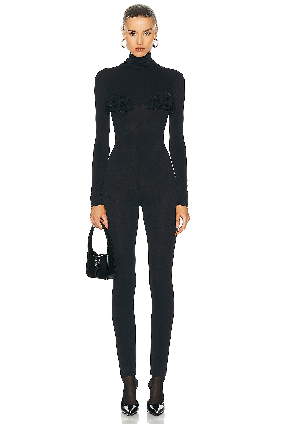 Image 1 of Magda Butrym Long Sleeve Jumpsuit in Black