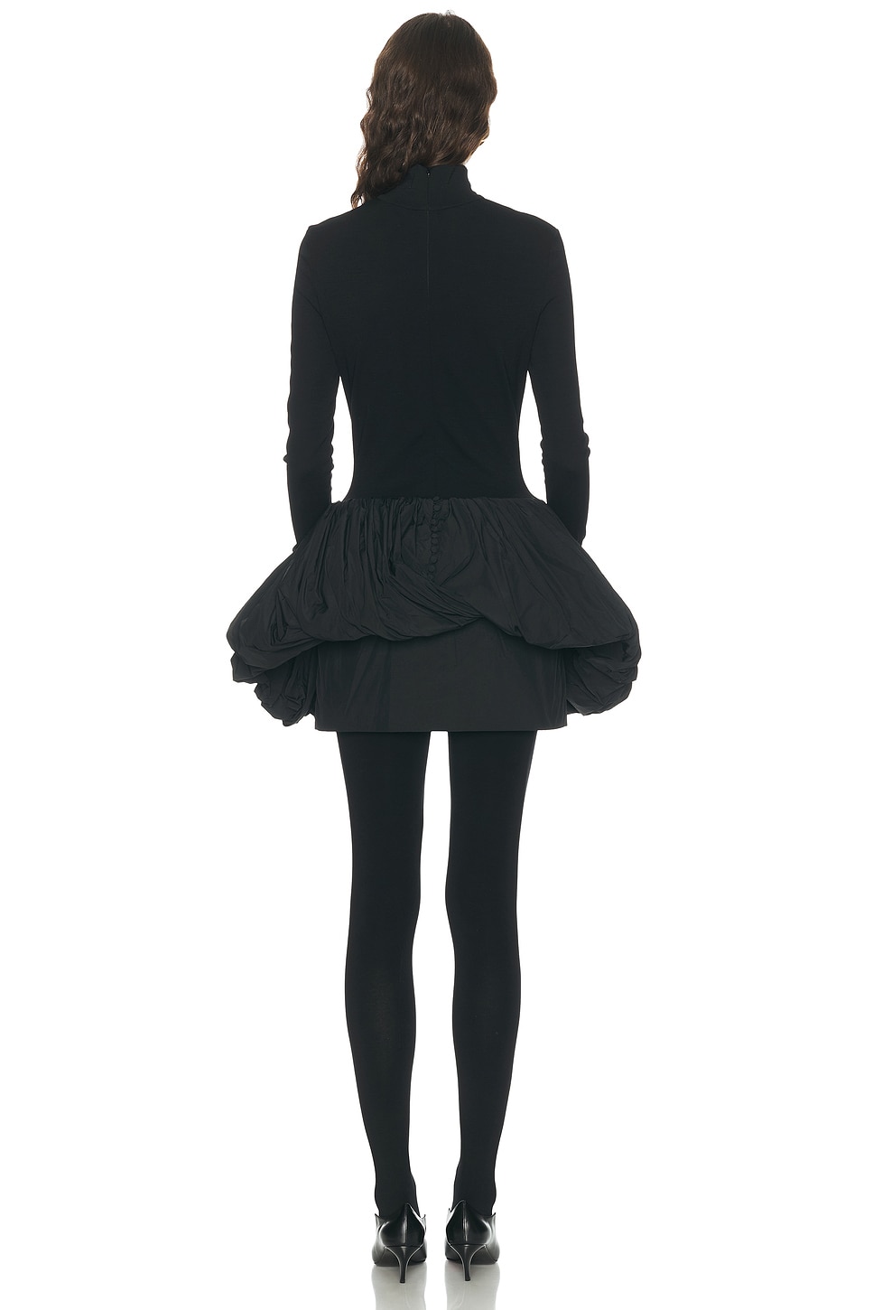 Magda Butrym Long Sleeve Turtleneck Mini Dress