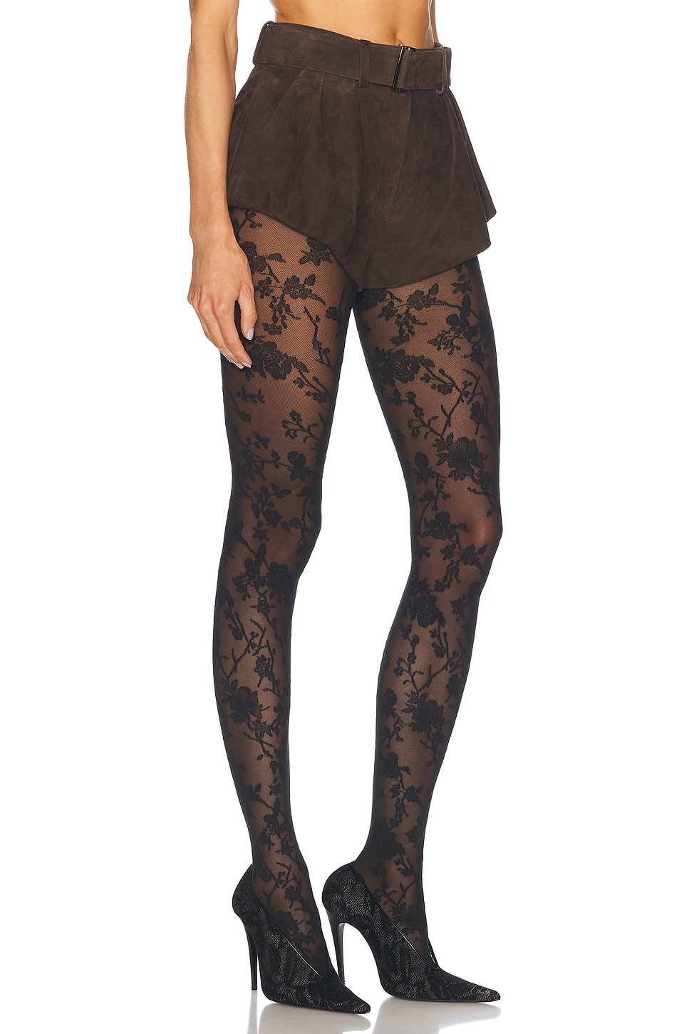 MAGDA BUTRYM FLARED SUEDE SHORT