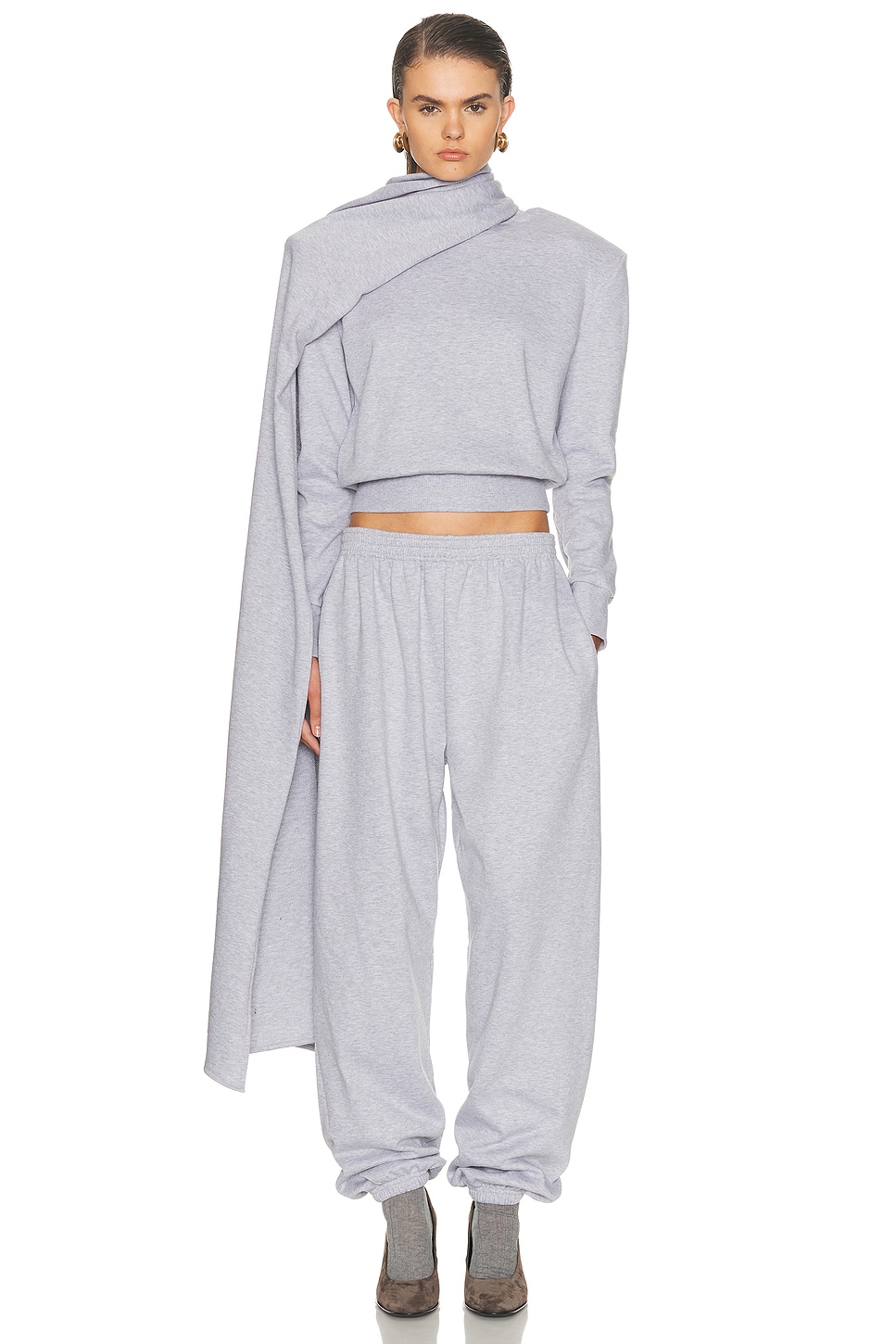 Image 1 of Magda Butrym Sweatshirt With Scarf in Grey