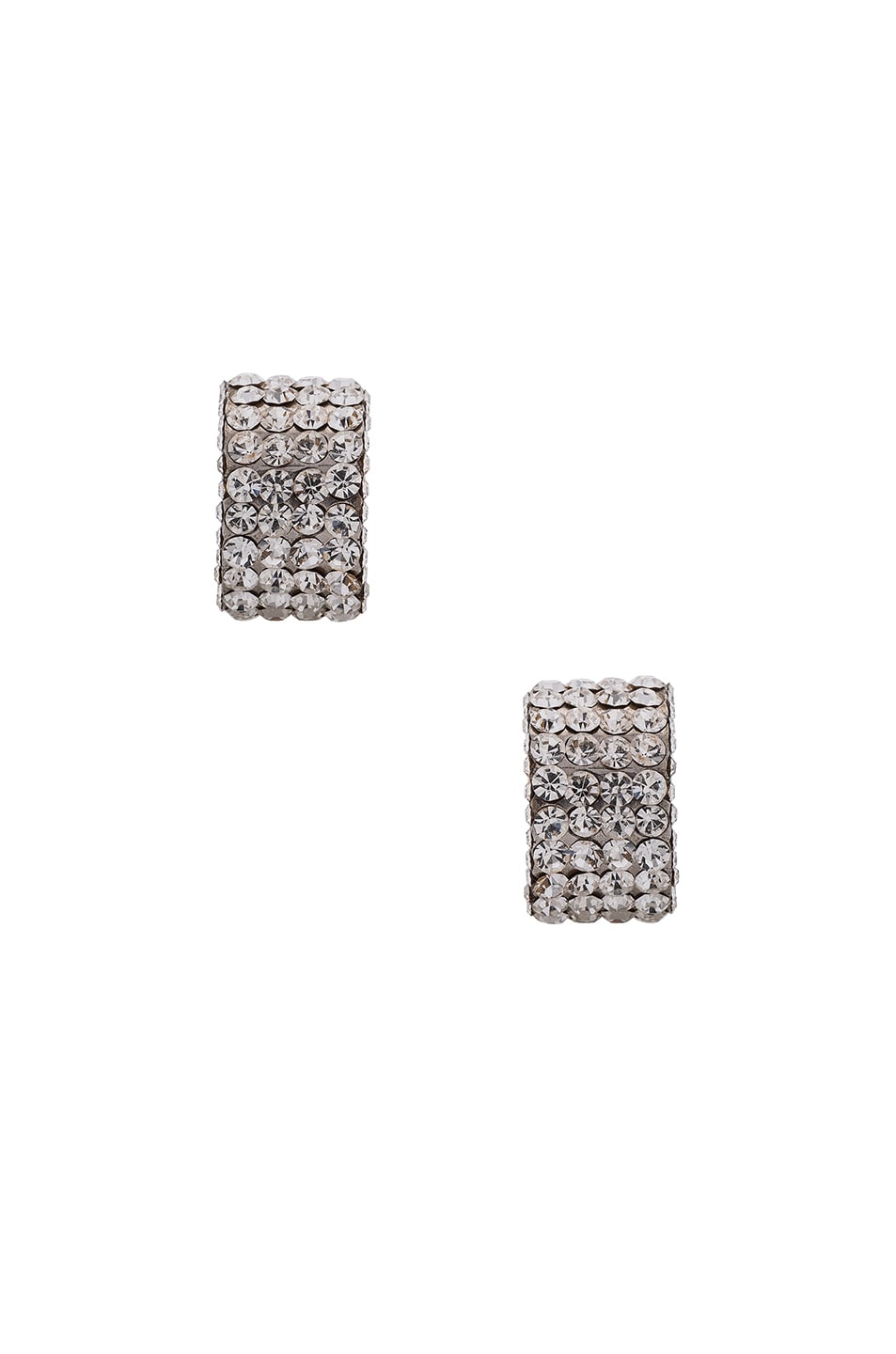Image 1 of Magda Butrym Large Silver Zirconia Earrings in Silver & Zirconia
