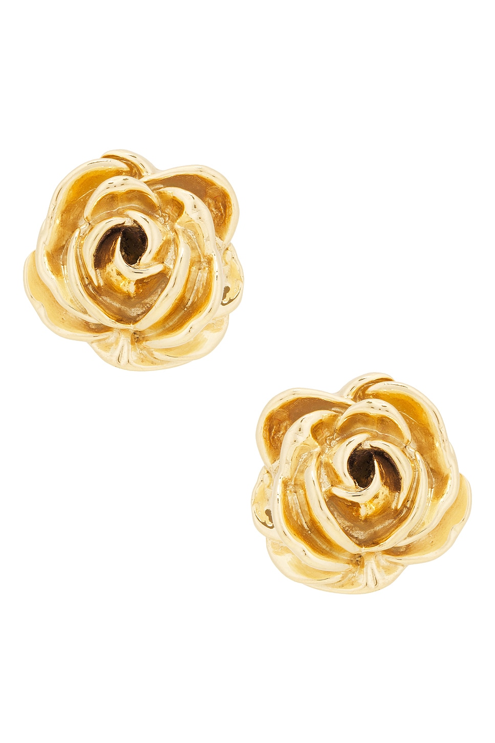 Image 1 of Magda Butrym Rose Stud Earrings in Gold