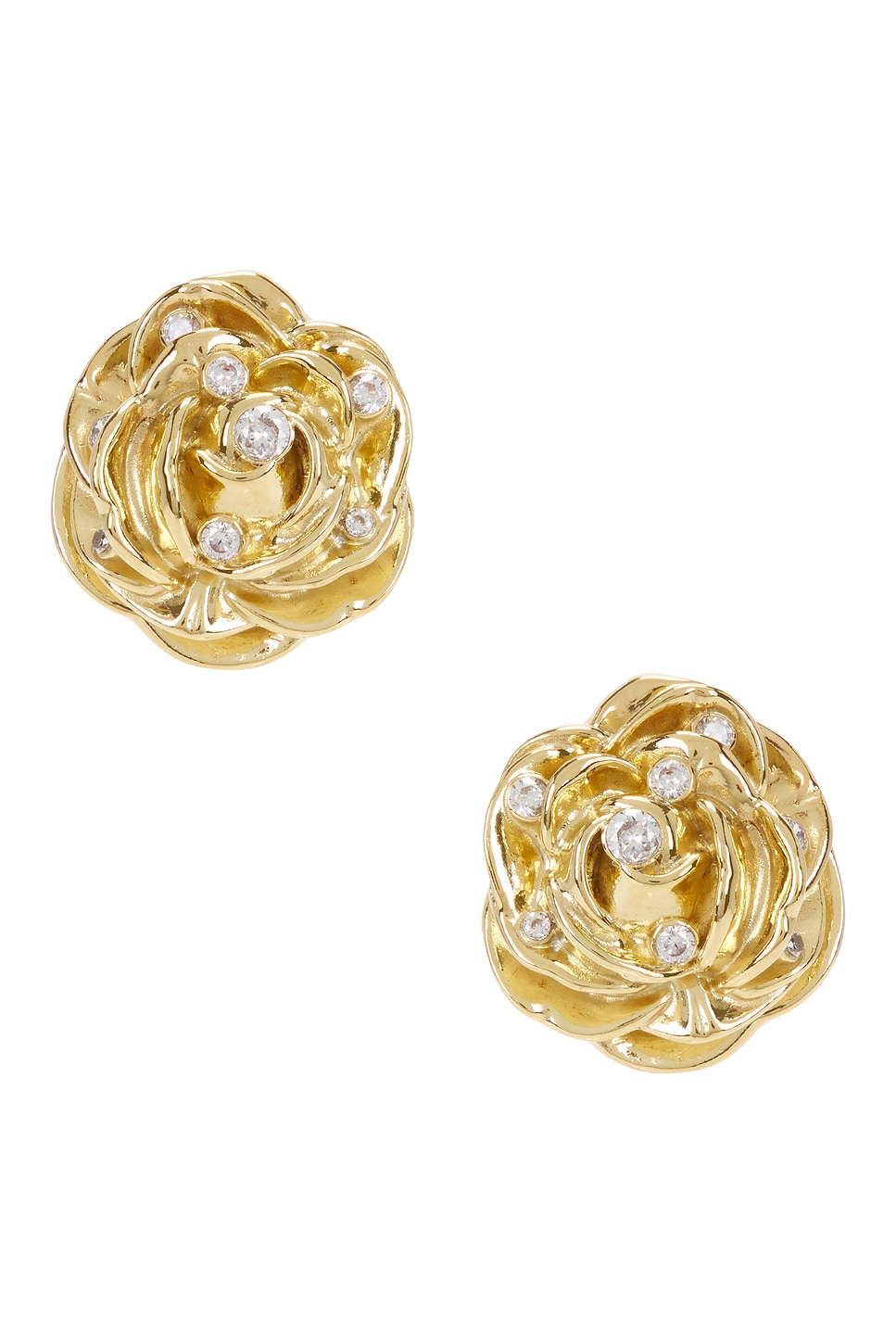 Image 1 of Magda Butrym Rose Earrings in Gold