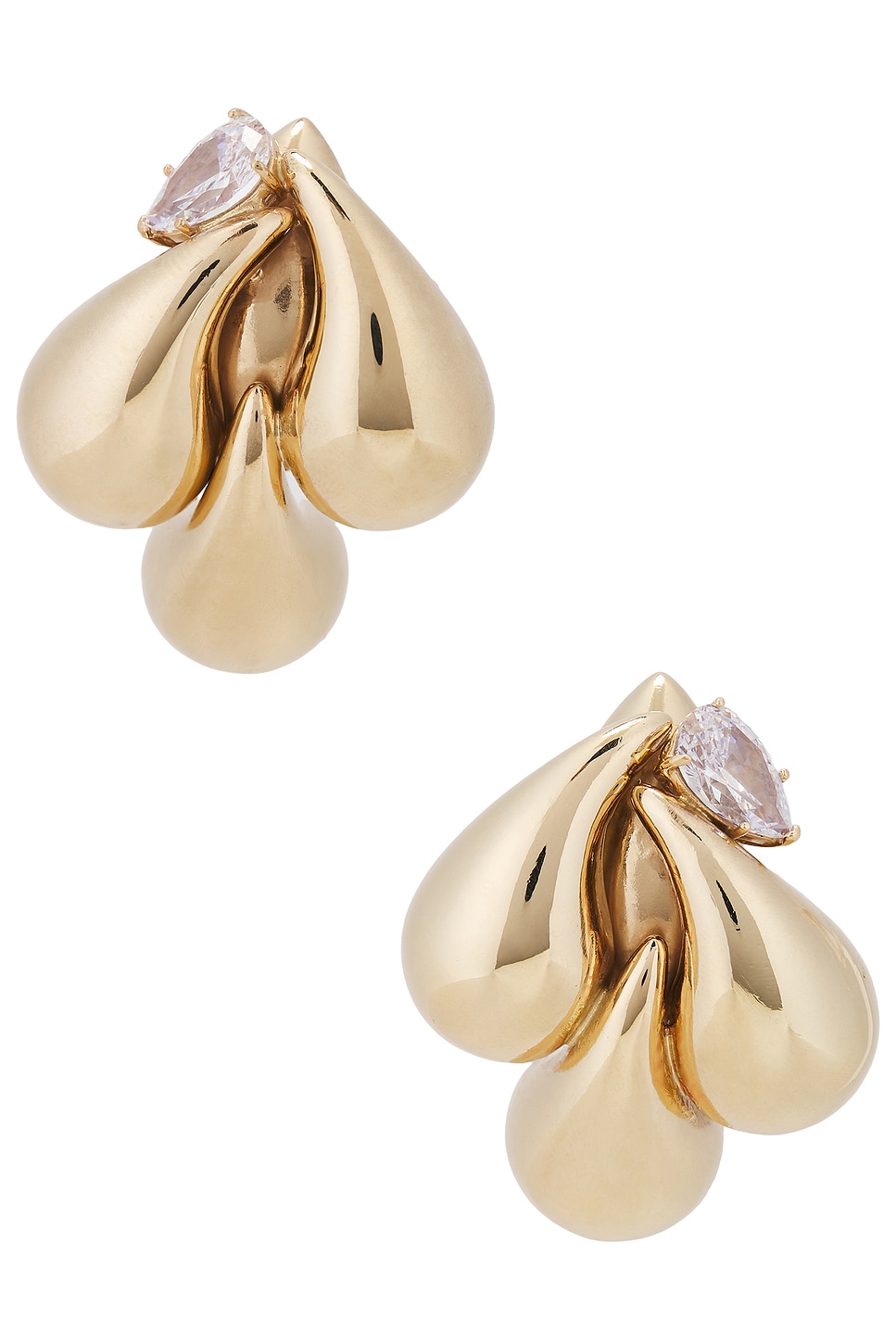 Image 1 of Magda Butrym Sculptural Earrings in Gold