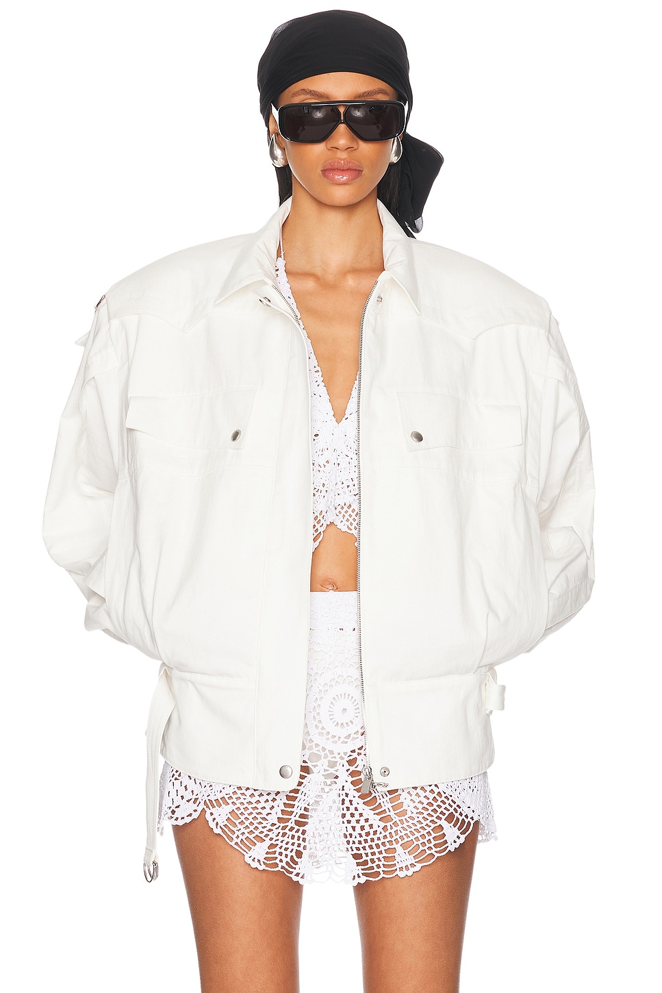 Shop Magda Butrym Oversized Belted Jacket