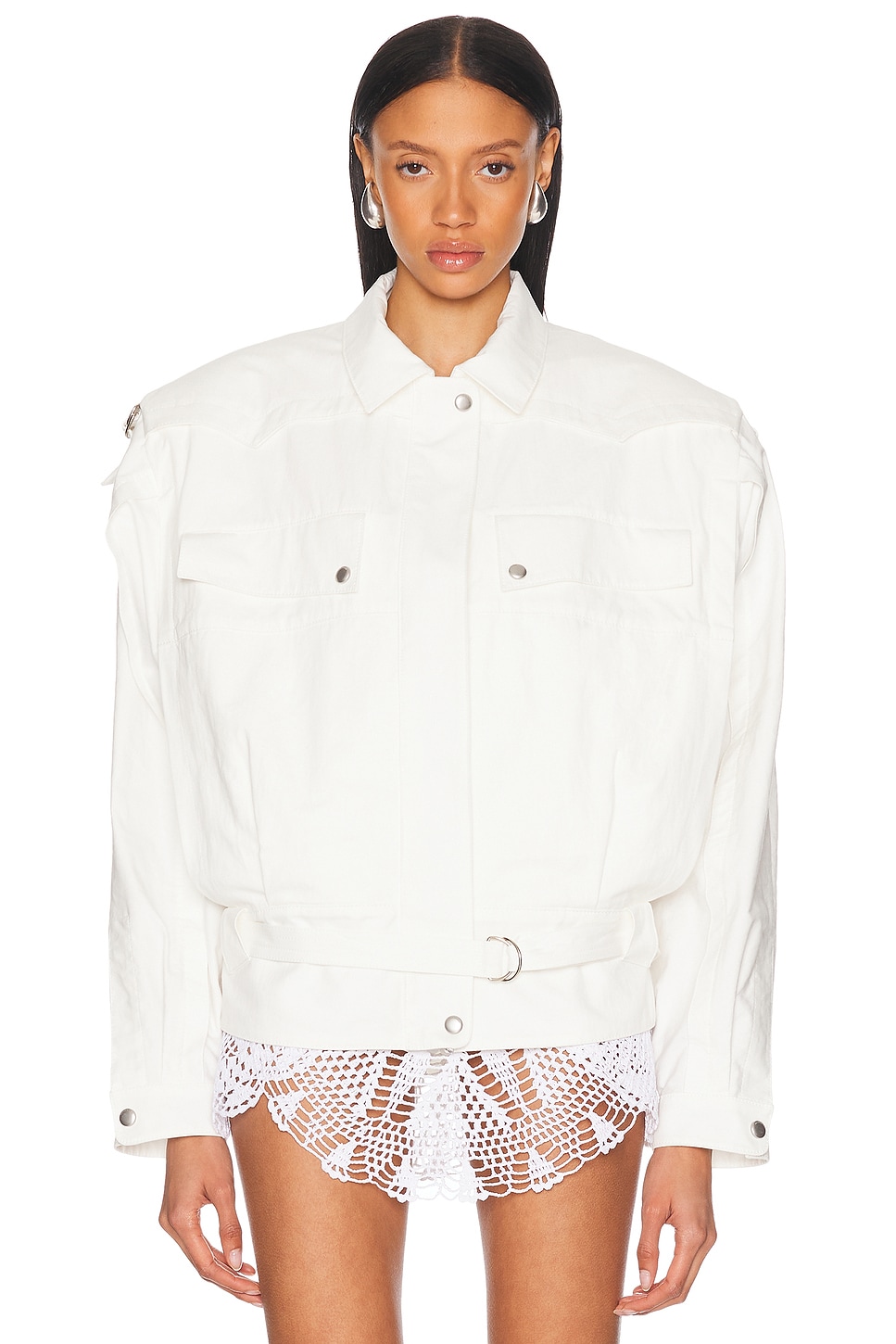 Shop Magda Butrym Oversized Belted Jacket