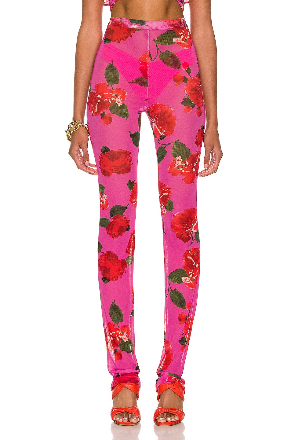 Image 1 of Magda Butrym Floral Pant in Pink