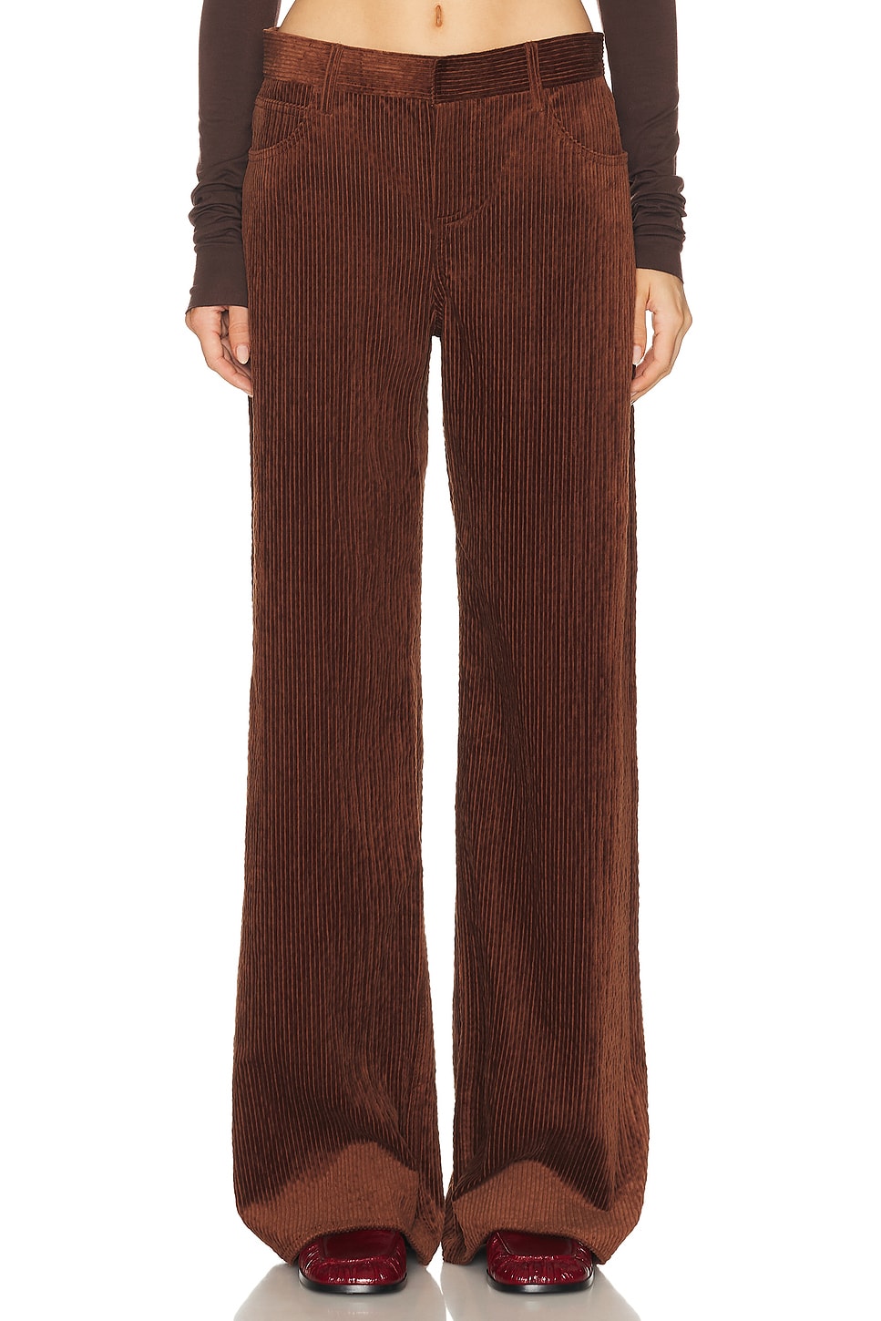 Image 1 of Magda Butrym Wide Leg Trouser in Orange