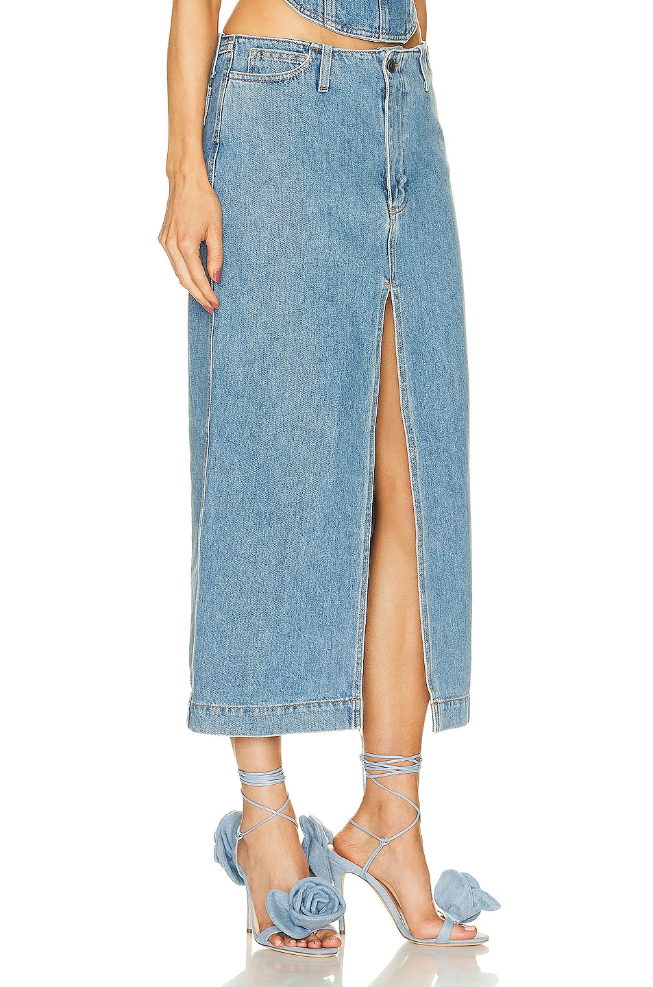 Magda Butrym Denim Skirt in Blue | FWRD