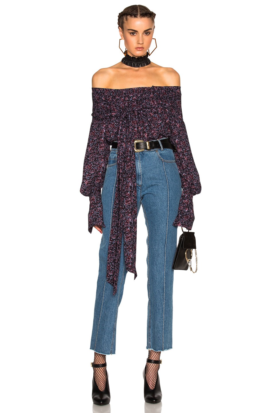 Image 1 of Magda Butrym Mons Top in Purple Floral